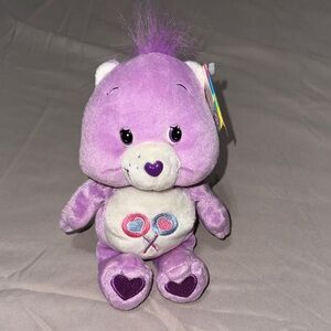 2002 Care Bears Lavender Plush Share Bear